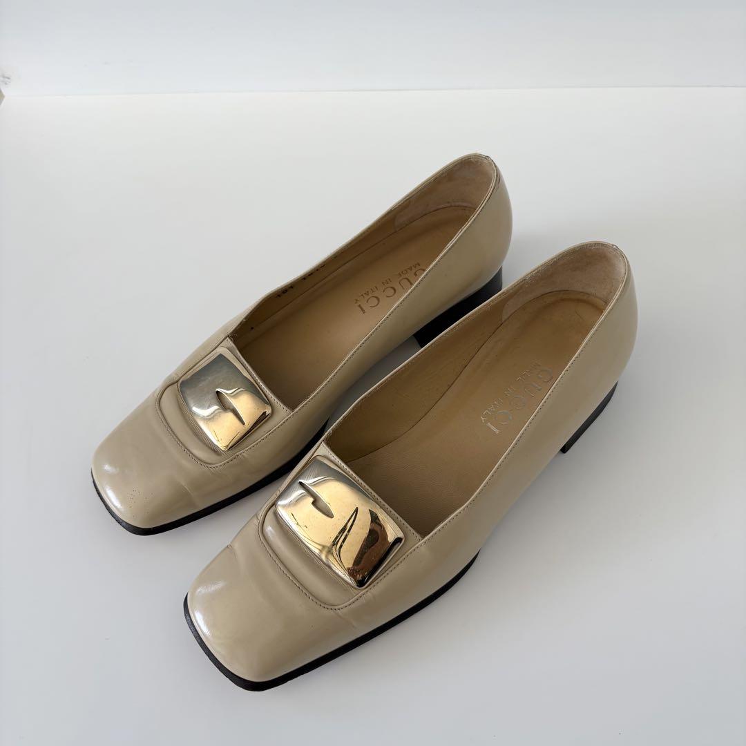 GUCCI グッチ エナメル パテント パンプス　35