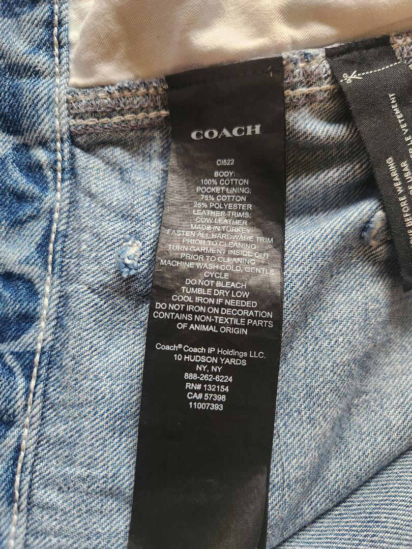 COACH デニムショートパンツ シグネチャー柄×デニム サイズ34