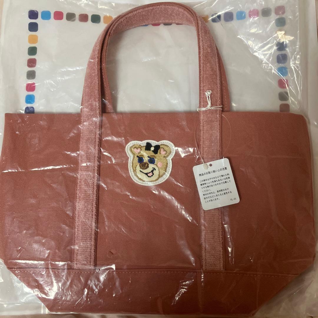 【新品・未開封】オールドテディガール ワッペントートバッグ ピンク(小)