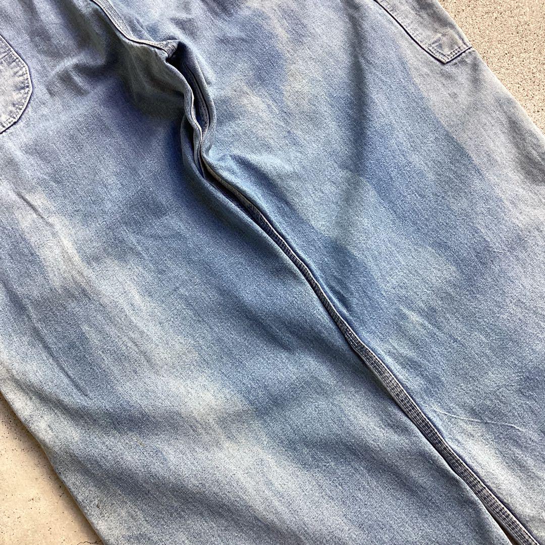 80s Dickies デニム オーバーオール 鬼フェード 打ち込みボタン
