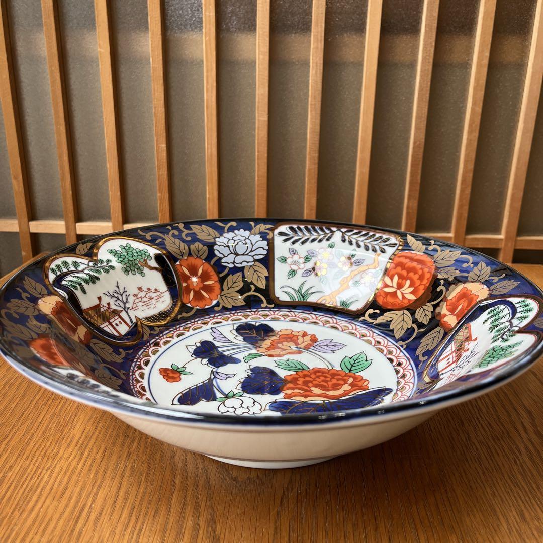 三洋陶器 龍峰窯 金彩 染錦 小皿揃 5枚セット 輪花皿 八角皿 古