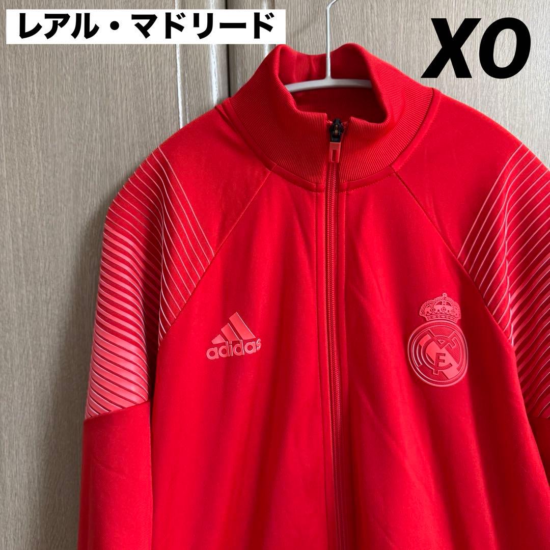 アディダス製 レアル・マドリードトラックジャケット XOサイズ レッド