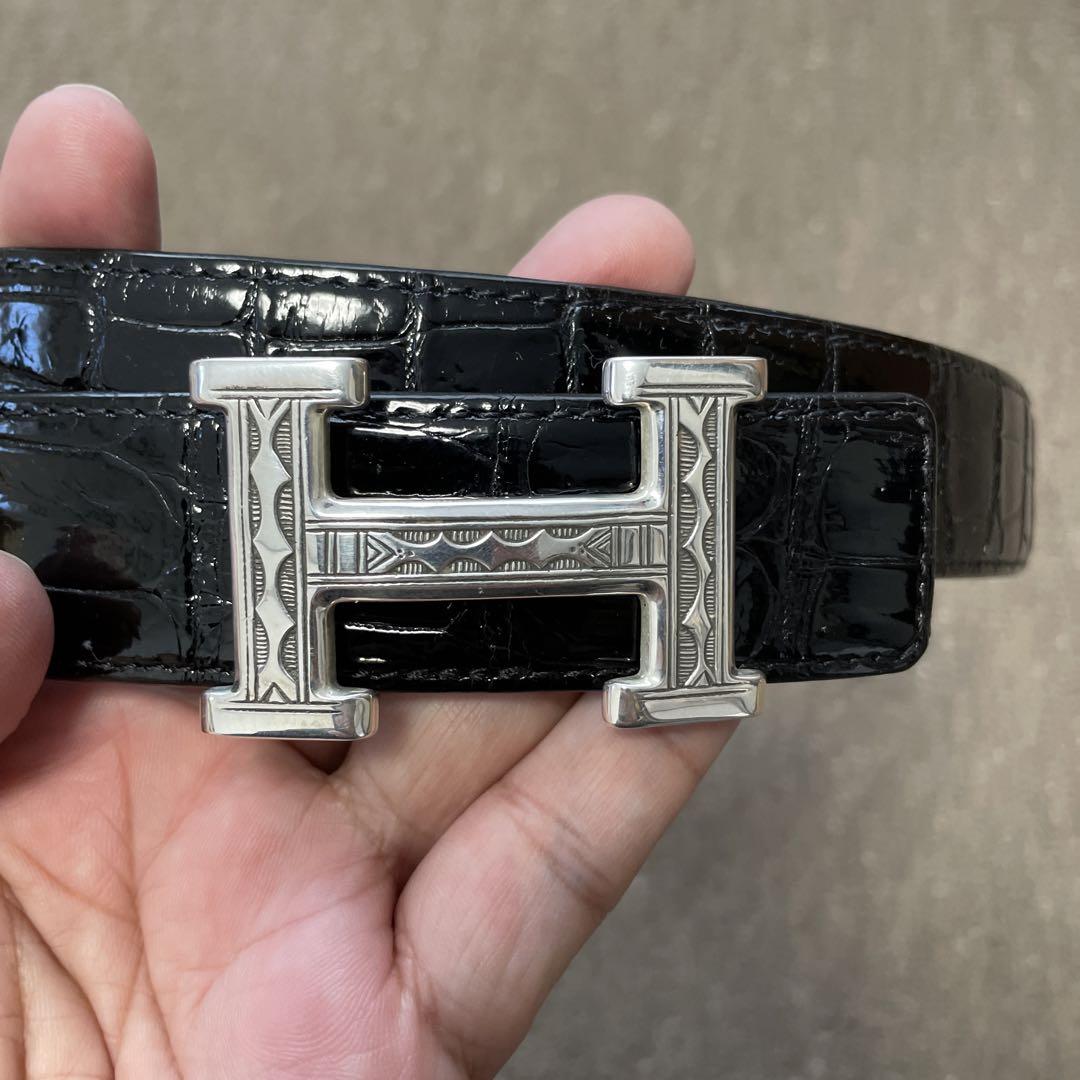 HERMES‼️エルメス‼️トゥアレグバックル ‼️別注品クロコダイルベルト付き