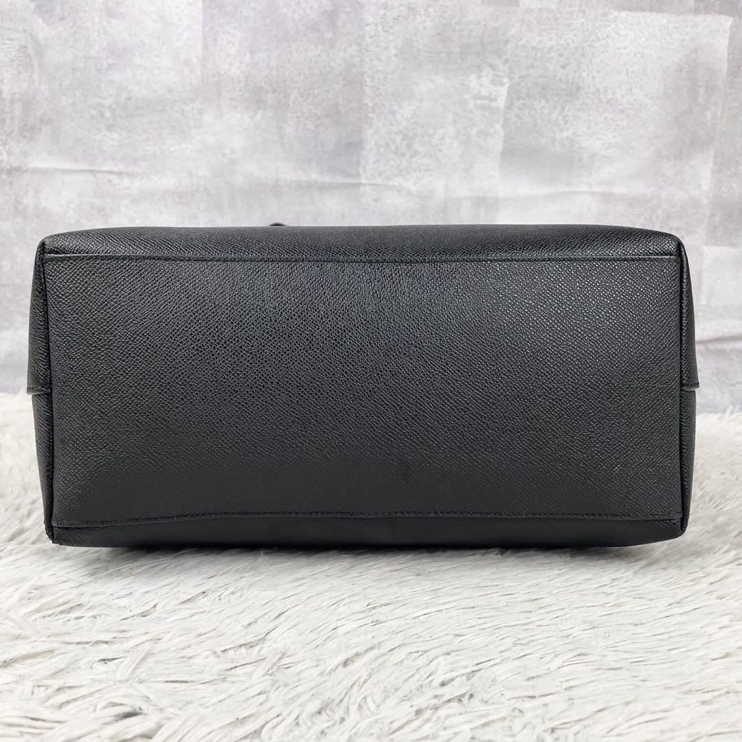 A4可 美品 コーチ レザー トートバッグ シティ ロゴ金具 肩掛け