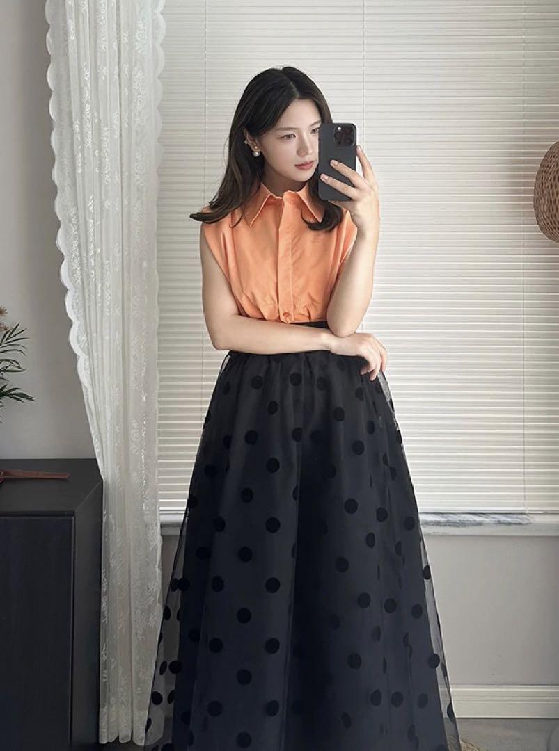 OTONA MUSE DOT TULLE SKIRT