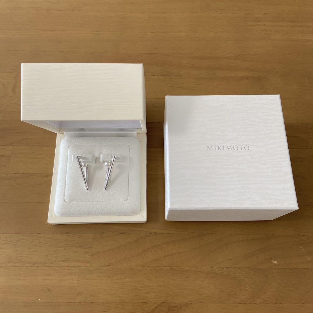 MIKIMOTO ミキモト V Code ピアス シルバー
