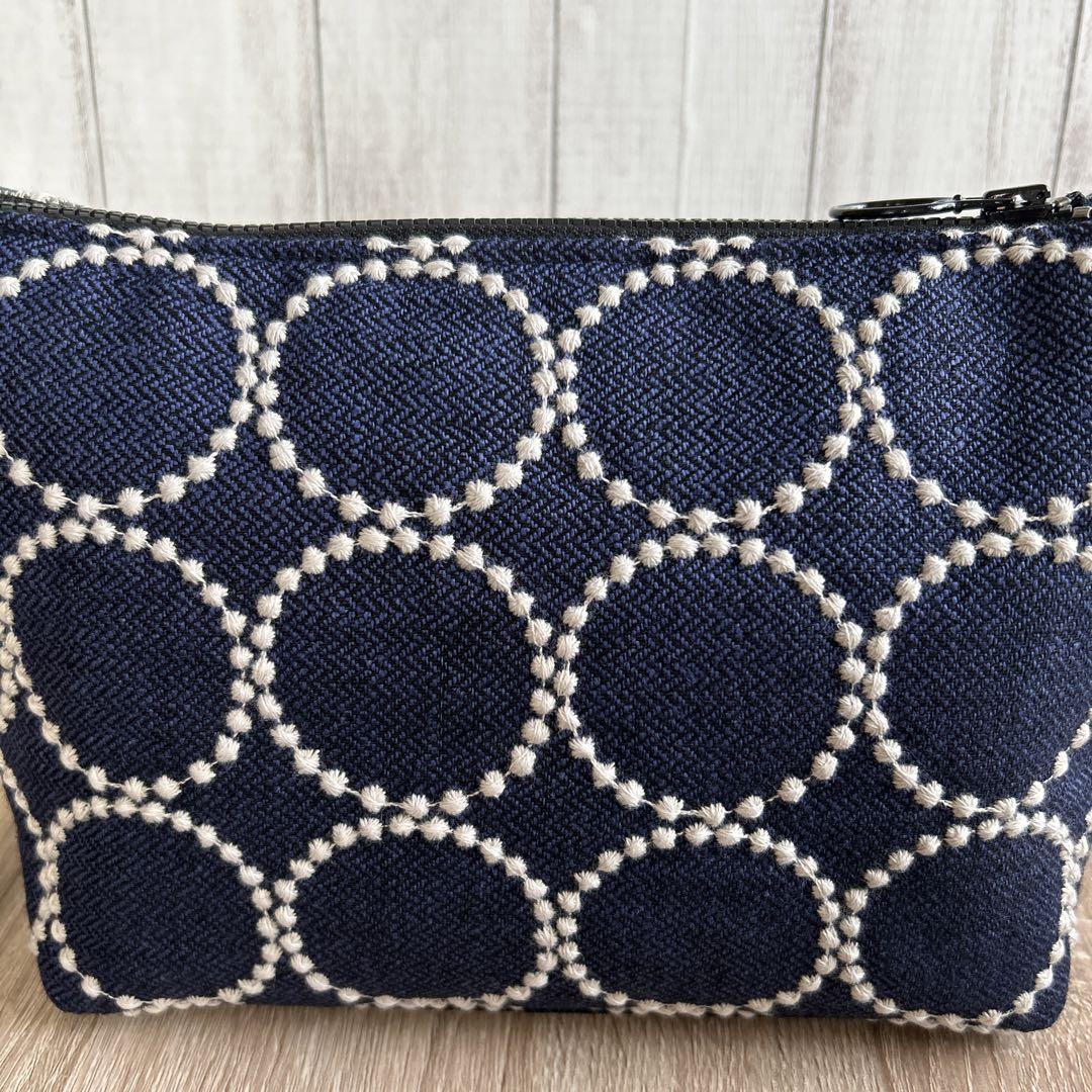 ⚮̈ミナペルホネン forest tile navy まるっこポシェット