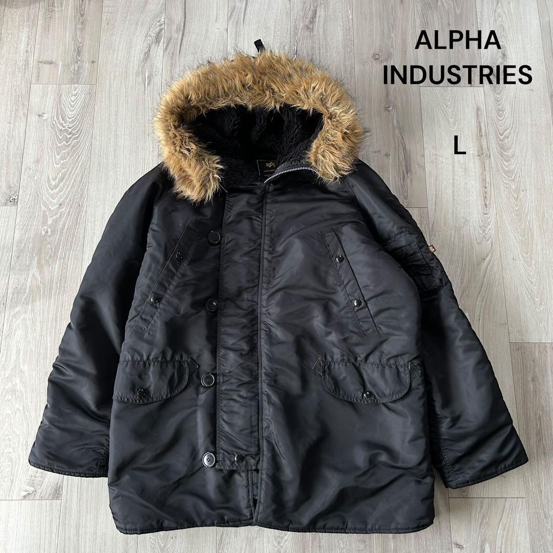 ALPHA INDUSTRIES アルファ N3B フライトジャケット L 黒L ALPHA INDUSTRIES