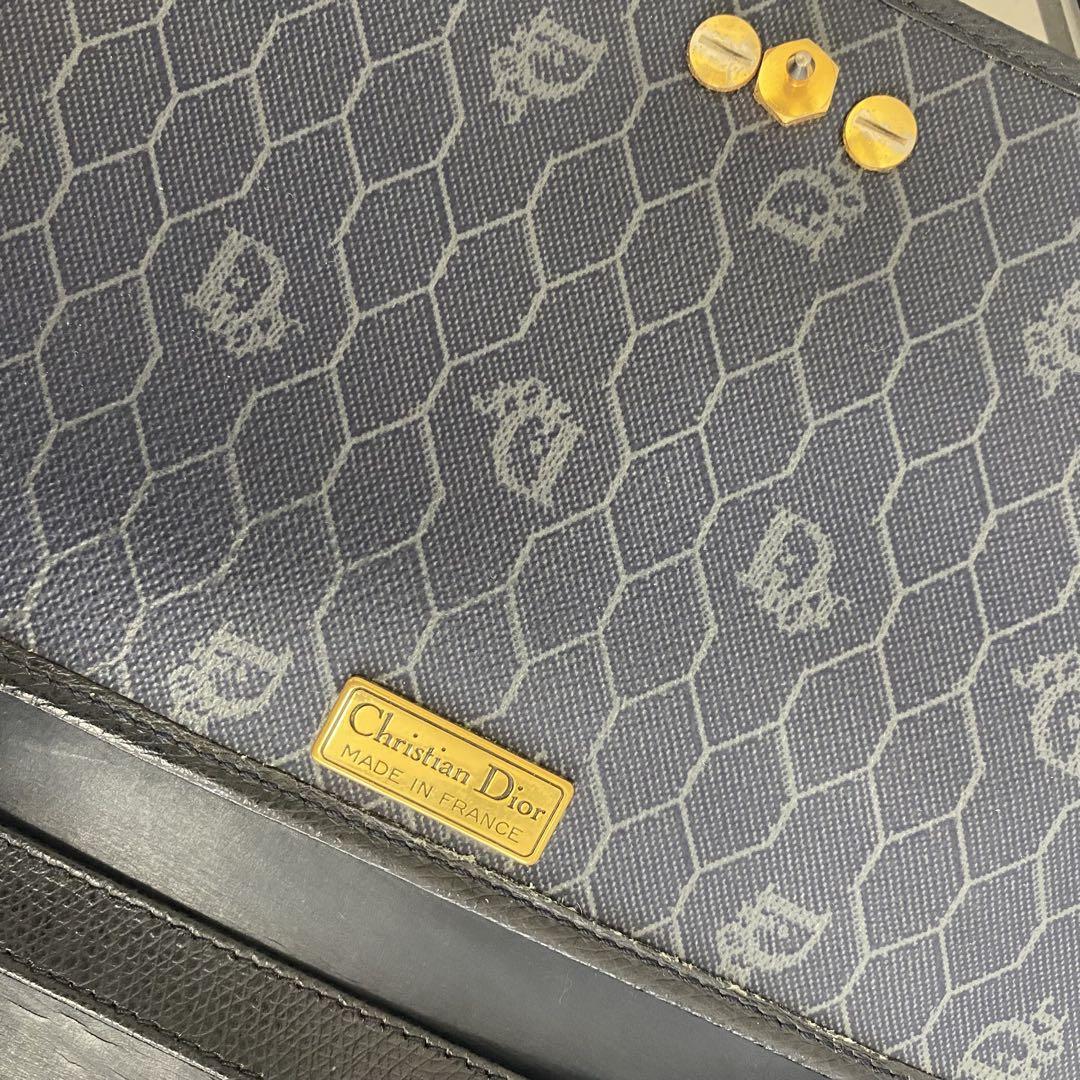 【美品】Christian Dior ディオール　バッグ　ショルダー　濃紺