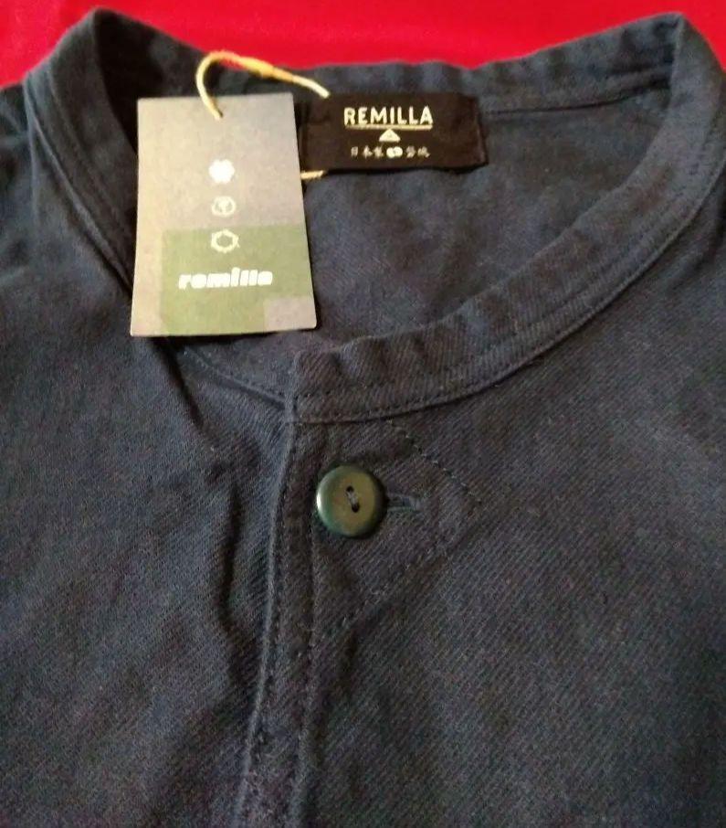 REMILLA ネイビー ボタンシャツ　日本製