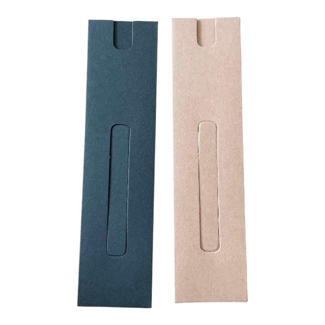 クラフト紙ペンケース ペン袋 鉛筆包装ボックス 茶色 黒色 40枚入新品、♥