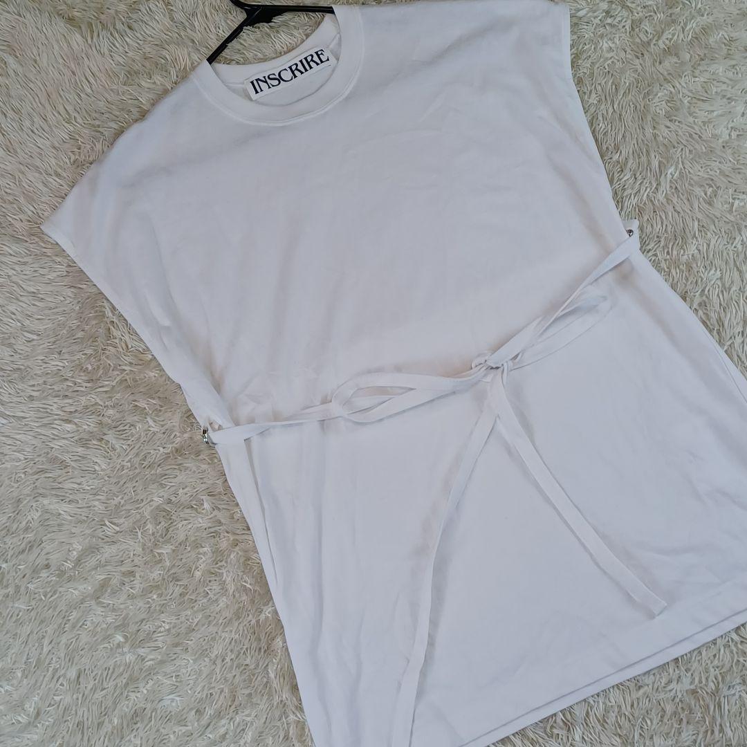 美品✨ INSCRIRE アンスクリア ベルテッド ノースリーブ Tシャツ