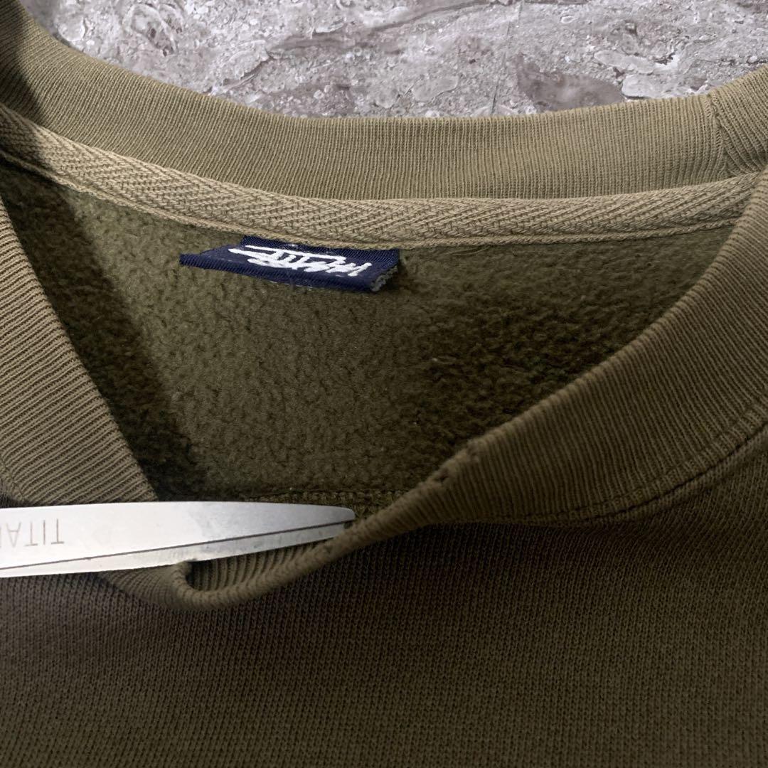 【希少/90s】Stussy オールドステューシー 袖プリ バーロゴスウェット 【希少/90s】Stussy オールドステューシー 袖プリ バーロゴスウェット