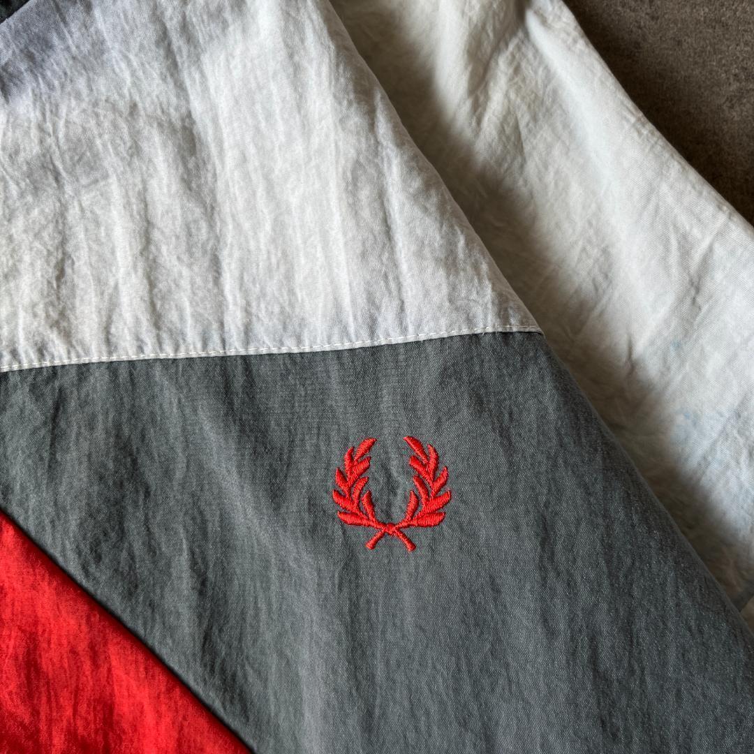 90s FRED PERRY ナイロンジャケット 刺繍ロゴ XL A143 - メルカリ