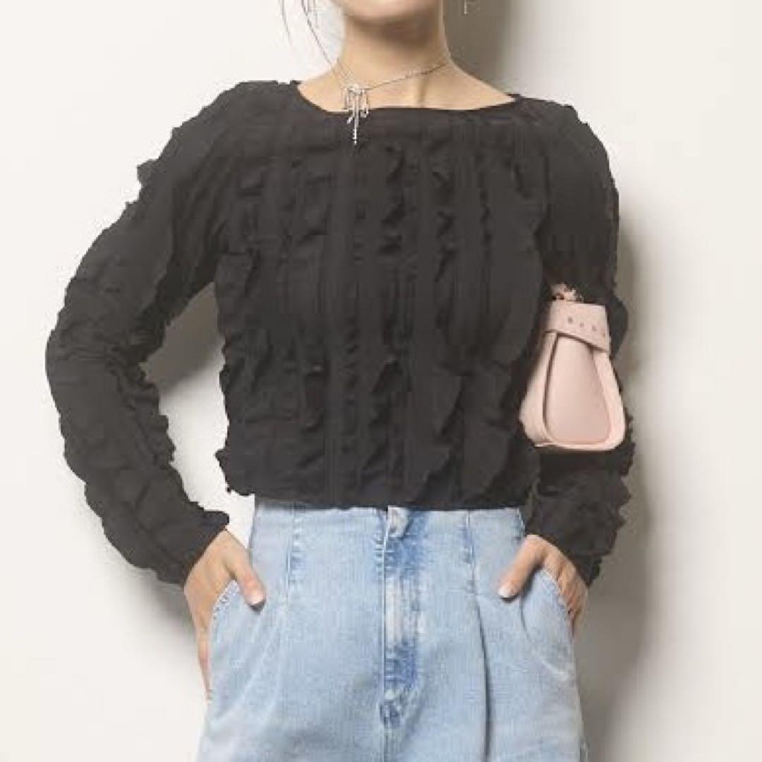 フリルジャガードカットトップス(ブラウス・シャツ)｜TOPS