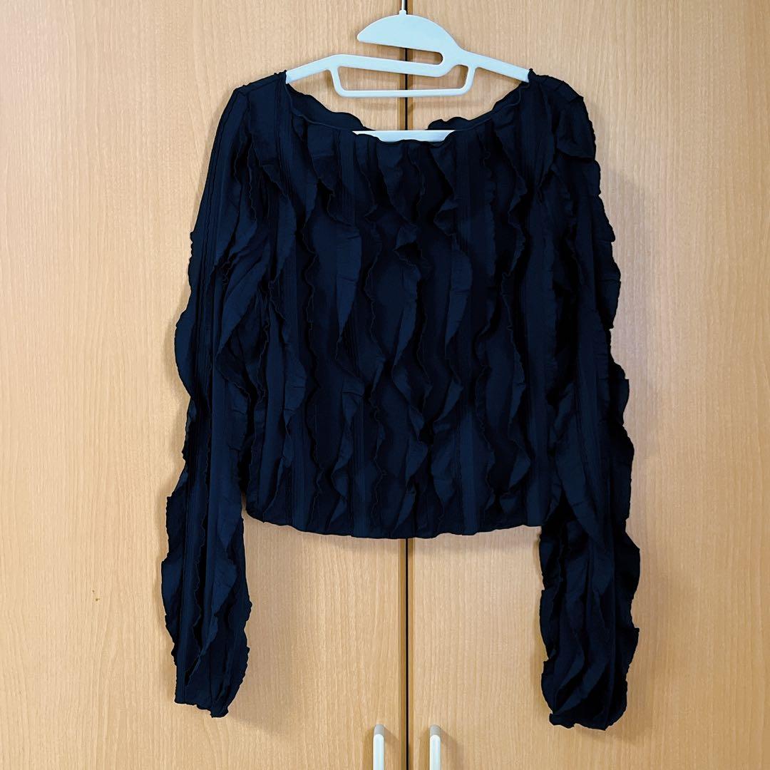 フリルジャガードカットトップス(ブラウス・シャツ)｜TOPS