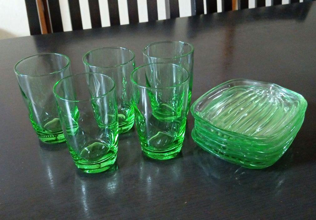ミニグラス＆おつまみ皿5客セットササキガラス