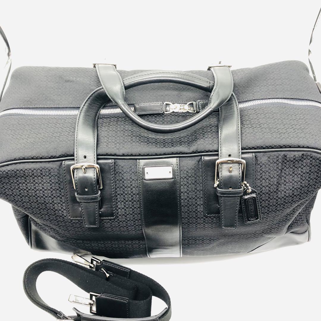 ブランド一覧 | ワールド オンラインストア コーチ 希少美品 5061 ボストンバッグ シグネチャー×レザー ブラック バッグ