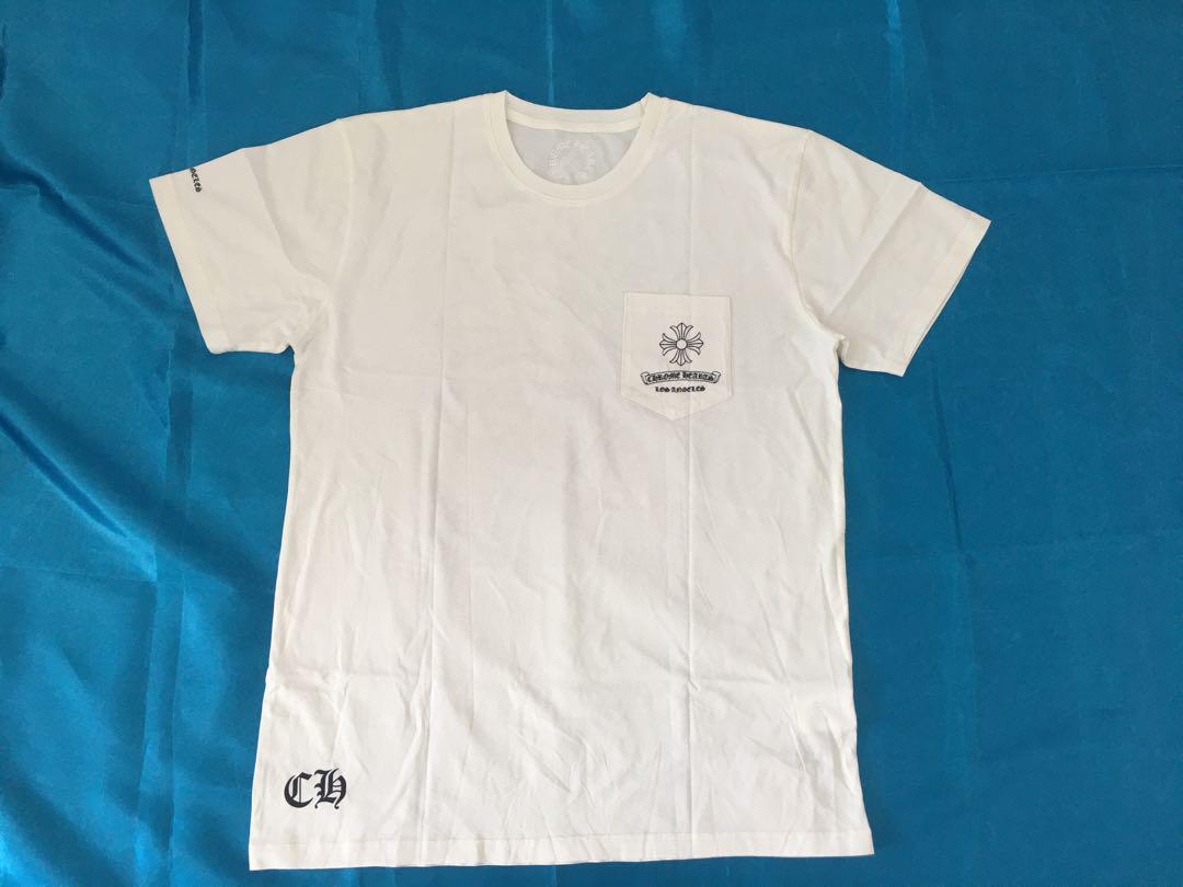 CHROME HEARTS 半袖Tシャツ ネックロゴ CHサークル 白 XL