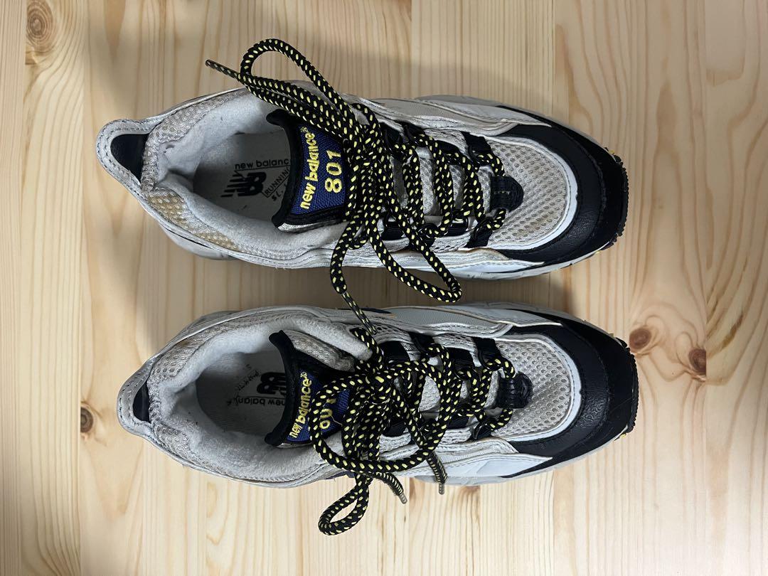 New Balance M801 スニーカー グレー/ブラック/イエロー - メルカリ