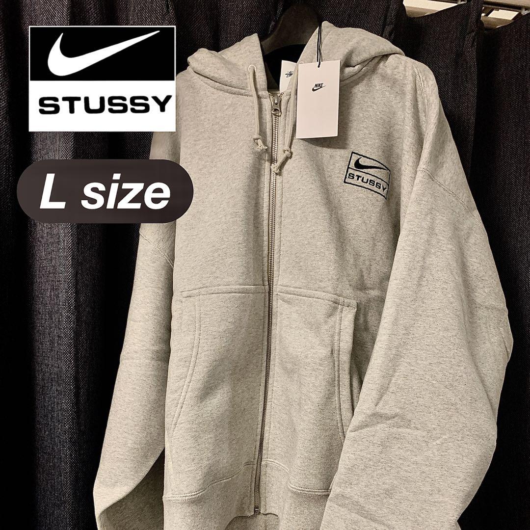 STUSSY X NIKE FLEECE HOODIE (Grey)-ユニセックス