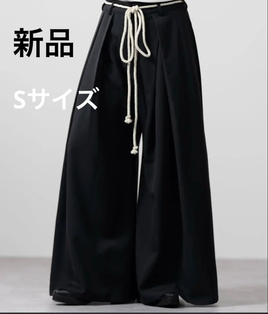完売品　CLEL TRルーズ 袴パンツ＆縄紐ベルト　ブラック　Sサイズ