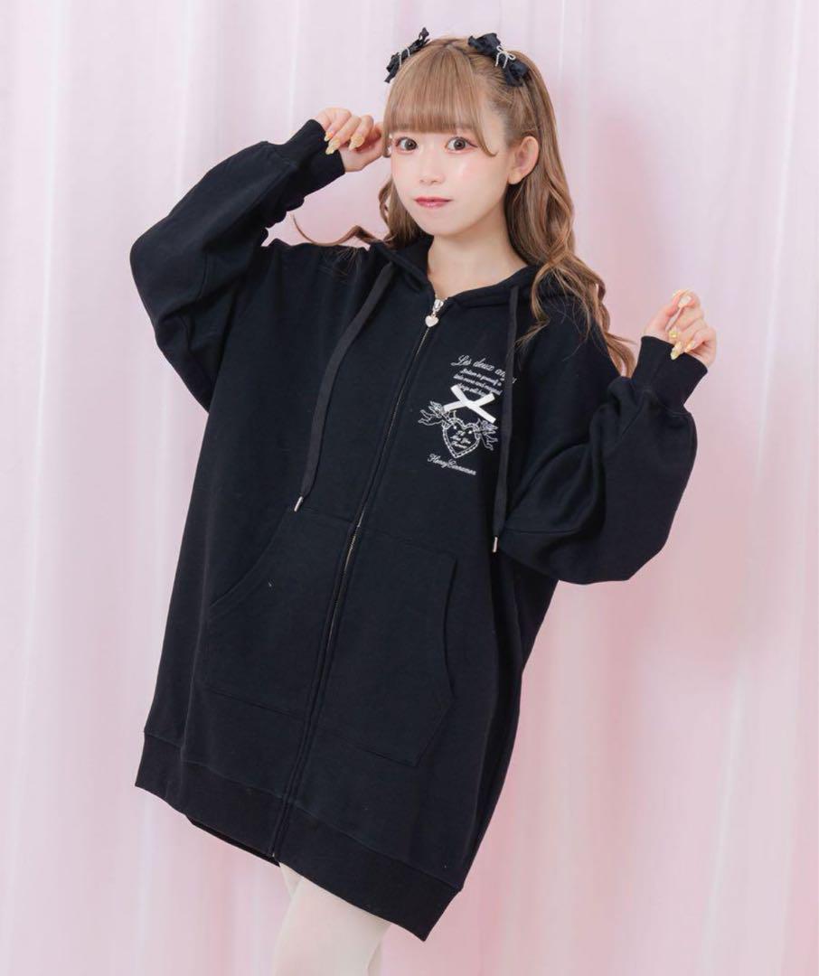 HoneyCinnamon♡ angel heart ジップパーカー