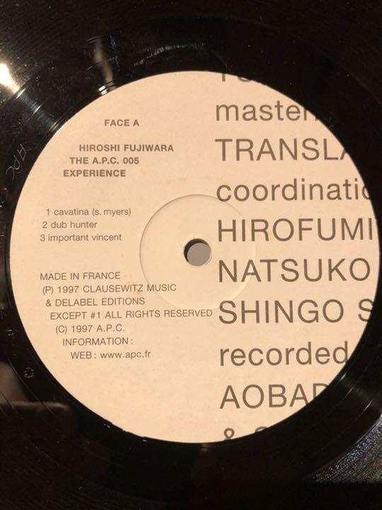 レコード THE A.P.C 005 EXPERIENCE 藤原浩 the a.p.c. experience A.P.C.005 | レコード買取
