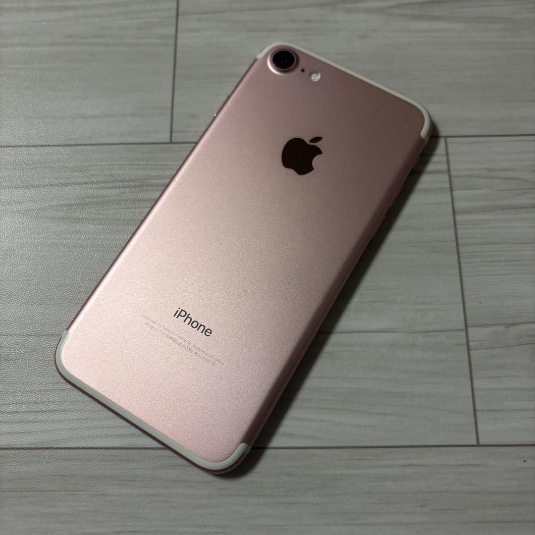 iPhone7 バッテリー100% 128gb ローズゴールド iPhone7 128GB ローズゴールド 高品質バッテリー交換済み おまけ