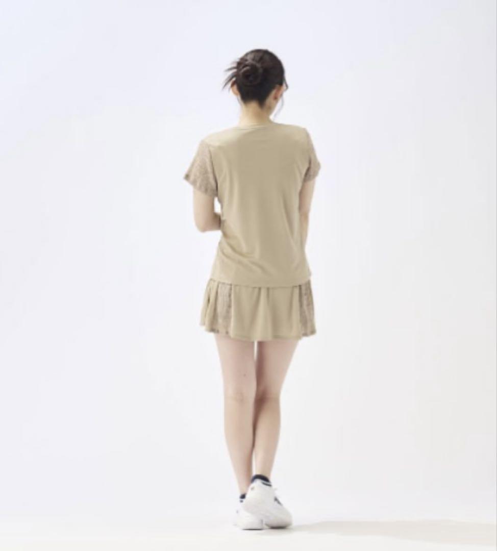 人気が高い No.468 セレブベージュの涼し気キレイめスコート☆L FILA ウェア