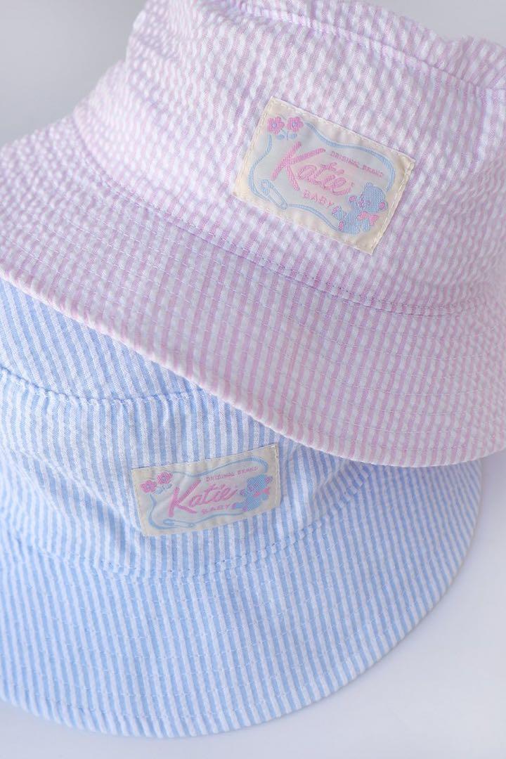 Katie BABY STRIPE bucket hat ピンクストライプ