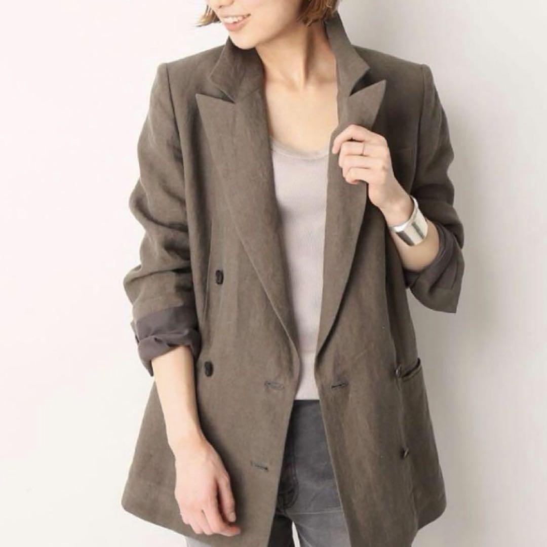 美品✨Deuxieme Classe アサダブルジャケット サイズ38 カーキ