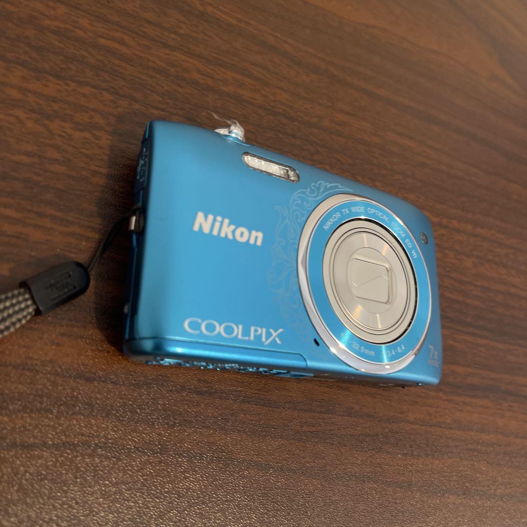 3290 Nikon COOLPIX S3500 ブルー デジカメ