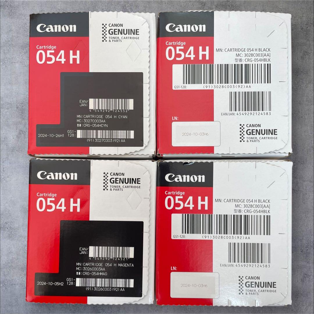 Canon 054 H トナーカートリッジ4個セット(黒、黒、シアン、マゼンタ)
