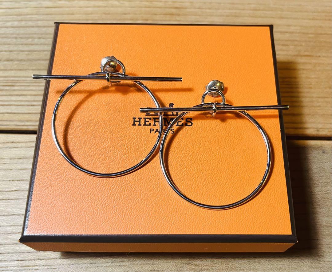 【美品】エルメス　フープピアス