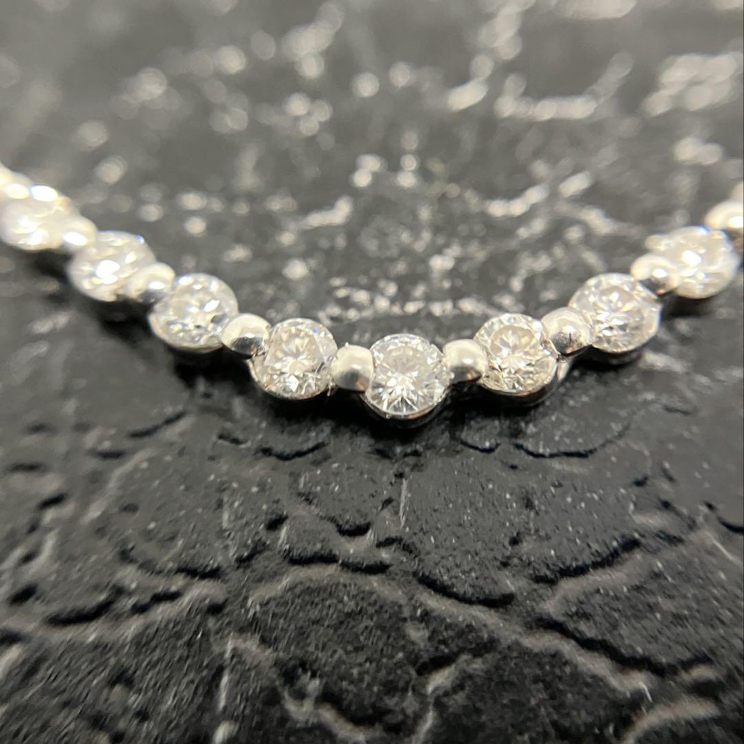 ◆未使用 LEGAN プラチナ ダイヤモンド 0.1ct ネックレス Pt850