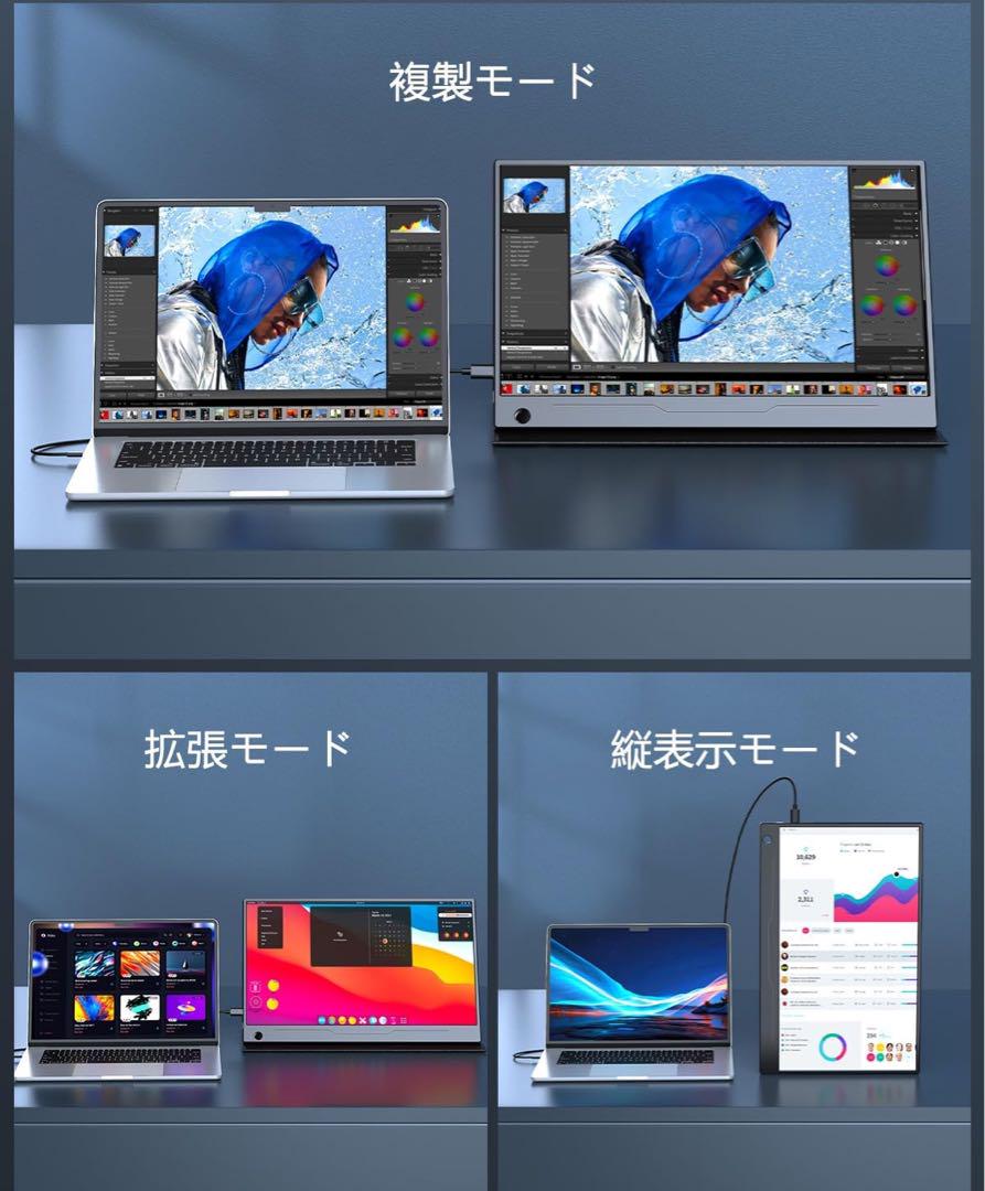 モバイルモニター タッチパネル 14インチ EVICIV モバイル