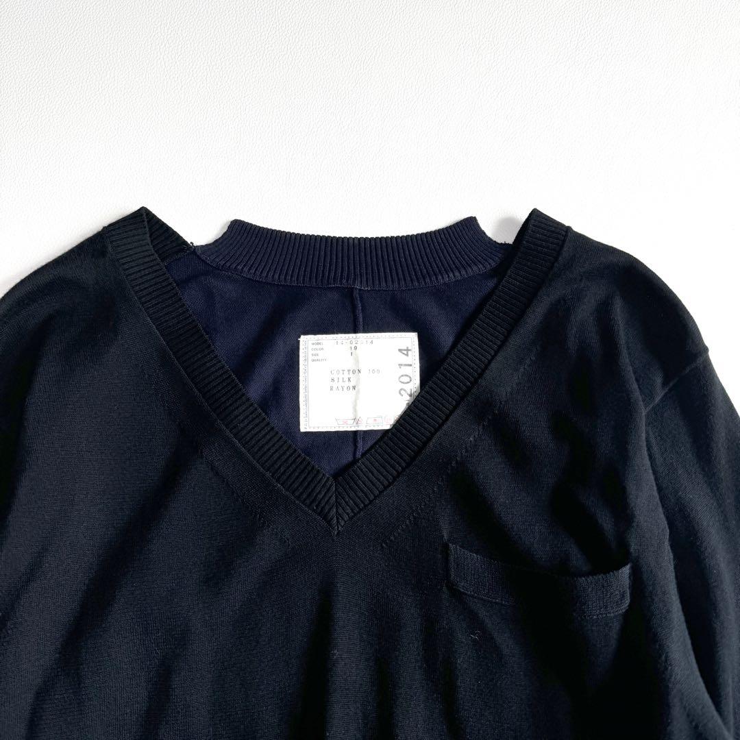 sacai Vネック ドッキング ニット レース sacai Vネック ドッキング ニット レース - メルカリ