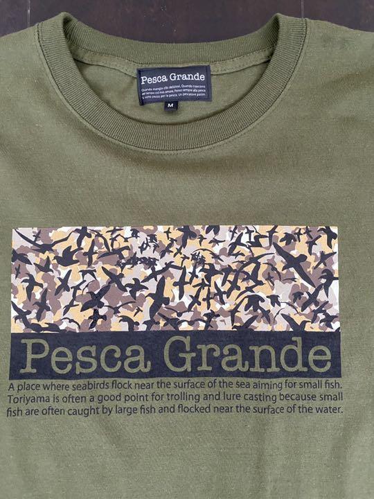 PescaGrande 鳥山迷彩Tシャツ アーミーグリーン Lサイズ