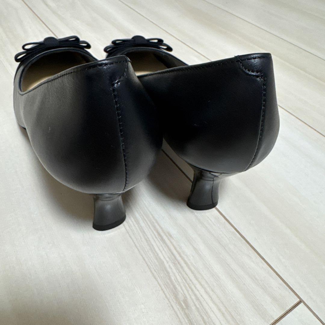 【新品未使用】HIMIKO 卑弥呼　リボンデザインパンプス　ブラック　24cm
