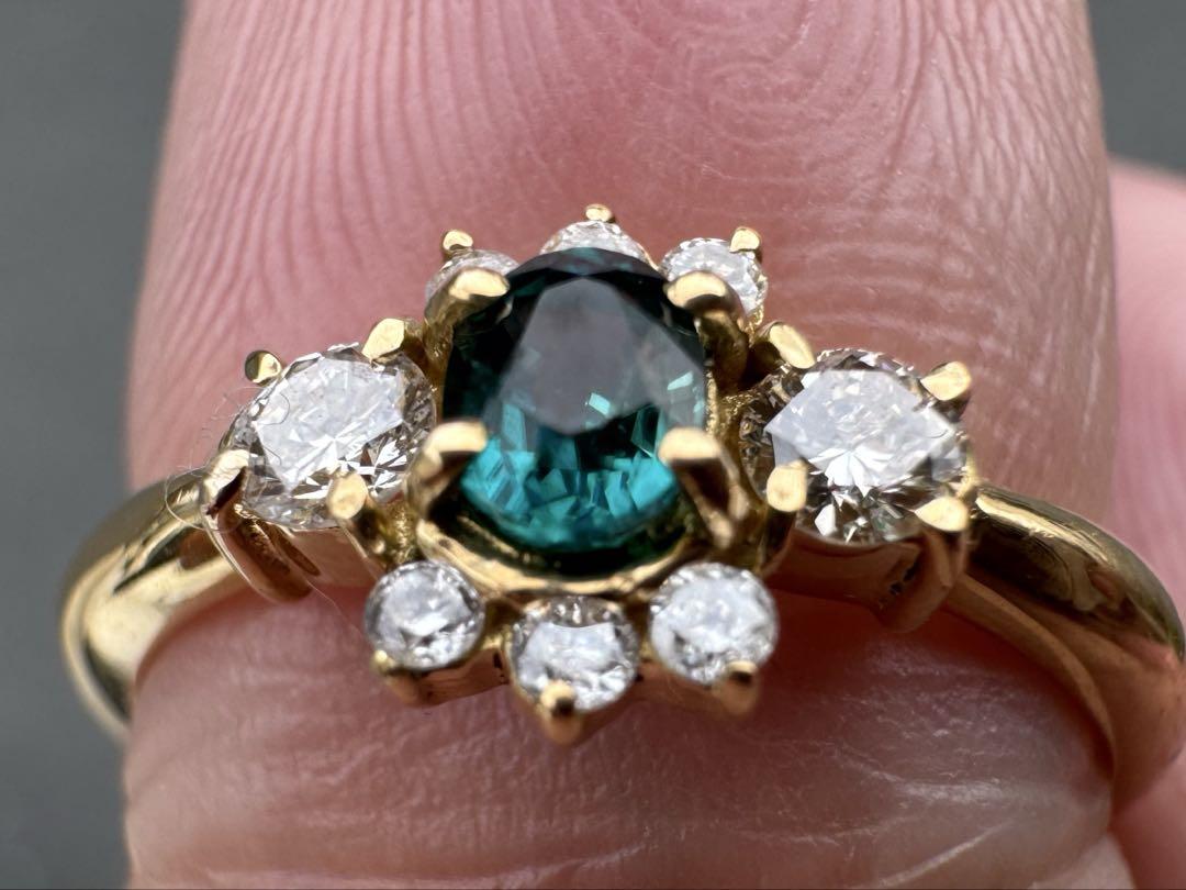 のんたろう　グランディディエライト0.180ct K18リング　メレダイヤ