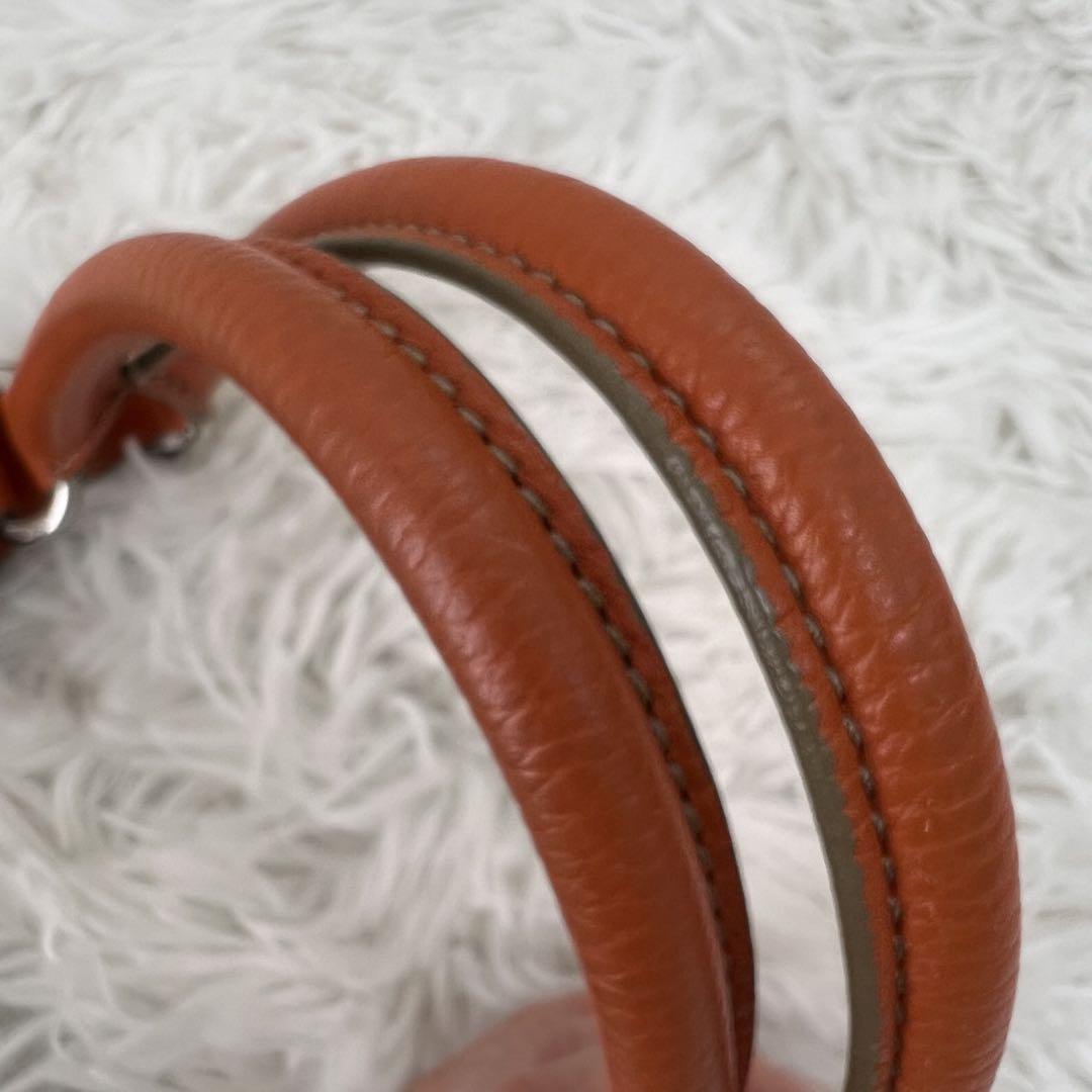 ＊TOD'S トッズ＊2way トートバッグ　肩がけ　麻　リネン　夏　オレンジ TOD'S トッズ 2way トートバッグ 肩がけ 麻 リネン 夏 オレンジ
