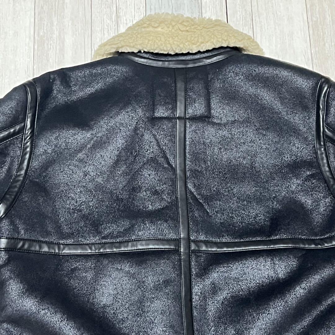 アルファインダストリーズ  B-3フェイクムートンジャケット　L
