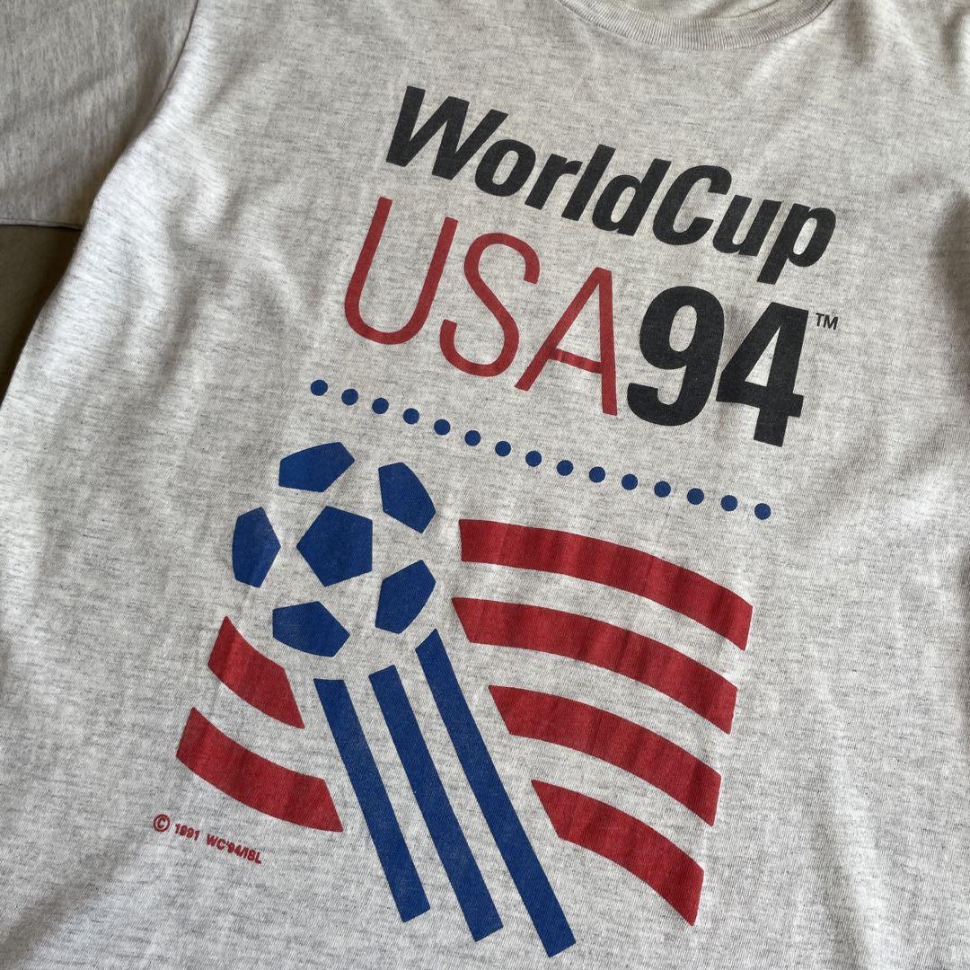 94s World Cup USA 94 VINTAGE Tシャツ L相当 霜降 - メルカリ
