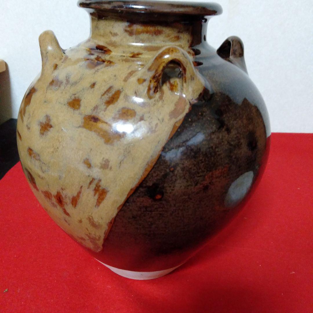 膳所焼 飾壺 工芸品