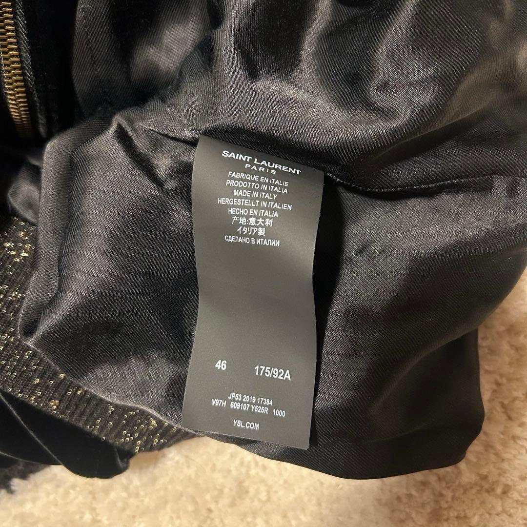 美品 SAINT LAURENT サンローラン ベルベットフーディ パーカー 美品 SAINT LAURENT サンローラン ベルベットフーディ パーカー