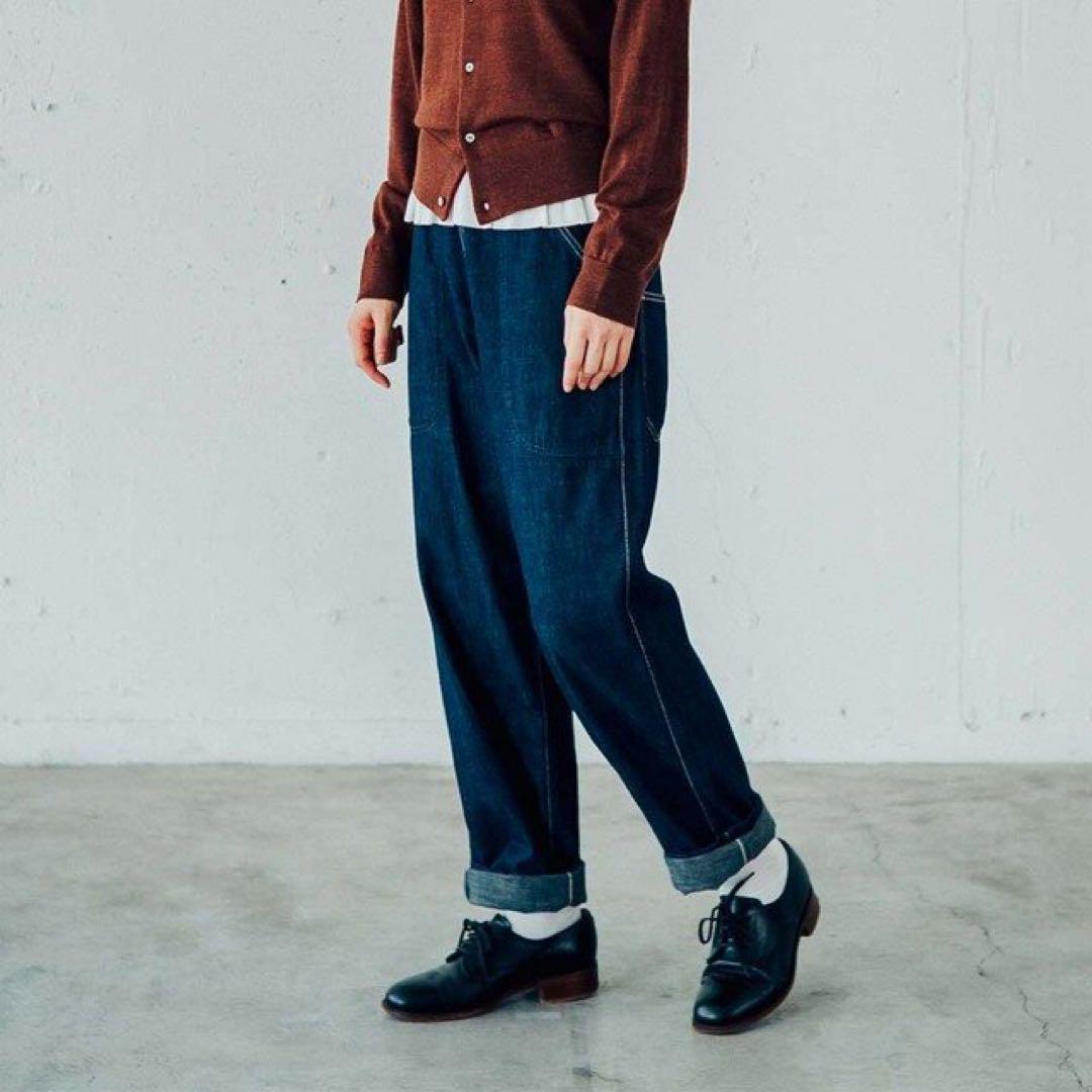 45R リネンキュプラアニマルプリントストローPANTS サイズ2 パンツ