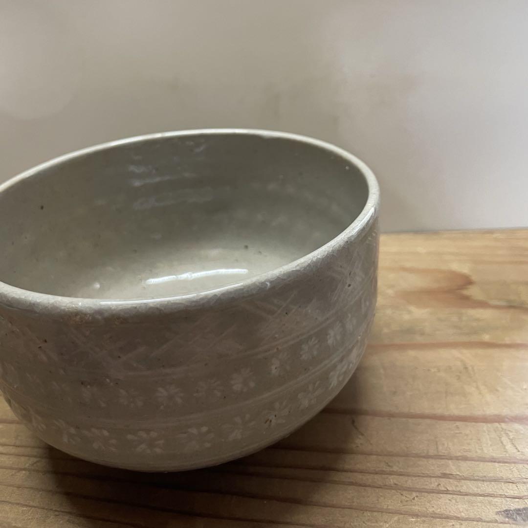 茶碗【m1330 茶器 茶道 茶道具 骨董 三島唐津？ 三島手？ 抹茶碗