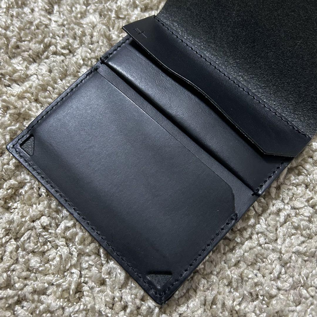 【美品】m＋(エムピウ)piastra/ピアストラ/ミニ財布/ブラック/日本製