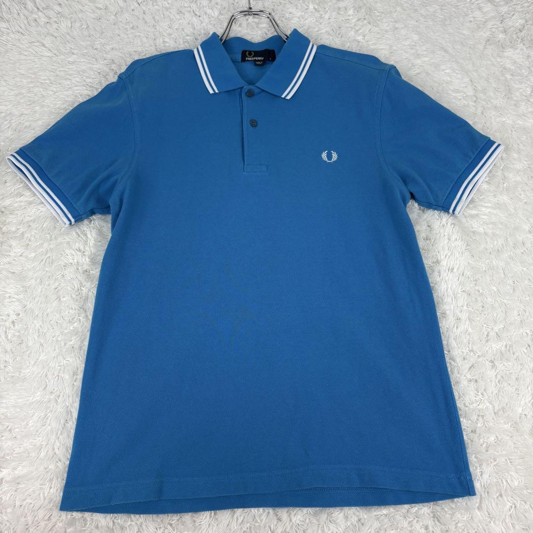 FRED PERRY - フレッドペリー ポロシャツ 半袖 S ブルーの通販